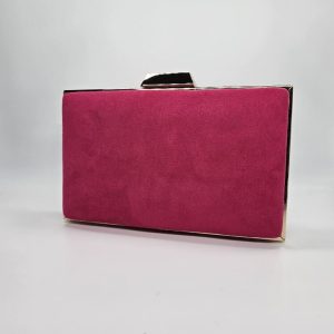 BOLSO DE MANO RÍGIDO DE COLOR ROSA FUCSIA