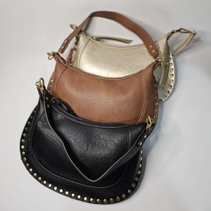BOLSO POLIPIEL TACHUELAS DOBLE ASA