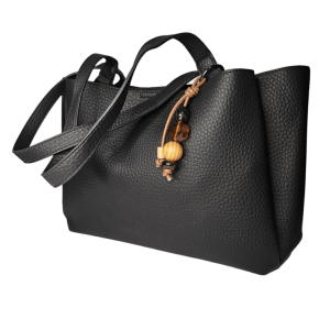 BOLSO POLIPIEL DOBLE ASA NEGRO