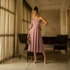 Vestido Midi  Topacio-rosa