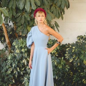 Vestido Midi  Topacio-celeste