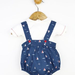 Conjunto Bebé Camisa Blanca y Peto Marinero by Michelle y Manuela