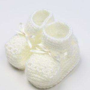 Patucos Punto para Bebé Color Beige by Michelle y Manuela