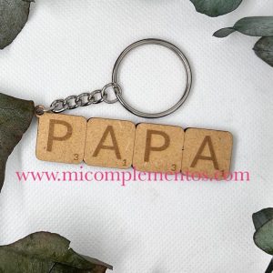 Llavero Papá cuadrados