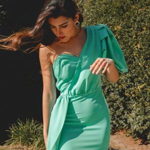 Vestido Midi  Clavel verde
