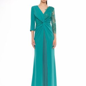 Vestido Largo Carla Ruiz  Zira verde