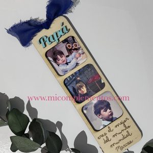 Marcapáginas madera papá