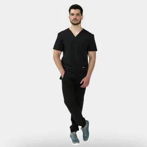 Pantalón jogger sanitario masculino Plum color negro