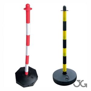 POSTE LIGERO CON BASE RELLENABLE DE AGUA O ARENA PARA CADENA