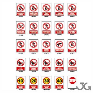SEÑALES DE PROHIBICION EN POLIESTILENO