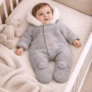 Buzo de punto para Bebé Gris