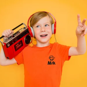 Camiseta manga corta niño y niña Mia Fashion Kids logo negro