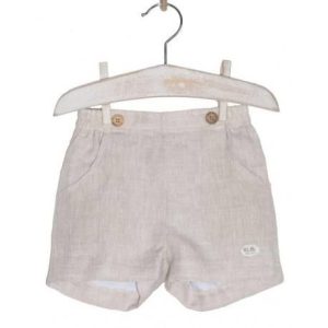 Pantalón Corto Lino Niño Beige by José Varón