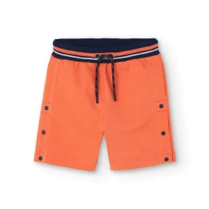 Pantalon corto niño naranja botones