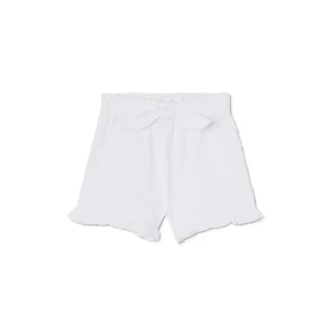 Short niña punto con volantes blanco 463036