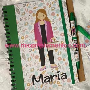 Libreta con boli diseña tu muñeco